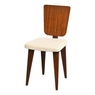 Bouclette fabric chair by André Sornay, circa 1955