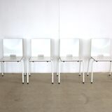 Set of 4 industrial stacking chairs