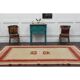 1970s Vintage Turkish Handmade Wool & Cotton Orange Area Rug 203x315