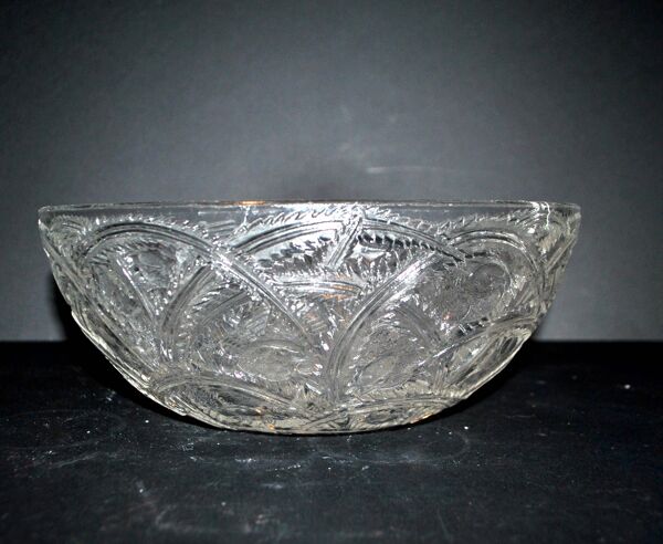 René Lalique coupe art déco frise d’oiseaux modèle Pinsons de 1933 – fêle
