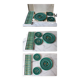 Set of trivets / bottle knife holder barbotine from the 1950s.