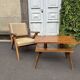 Vintage wooden armchair from the 1960s