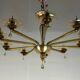 Venetian chandelier in mordoré murano glass by venini circa 1940