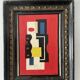 Huile sur toile style cubiste "Hommage à Fernand Léger"