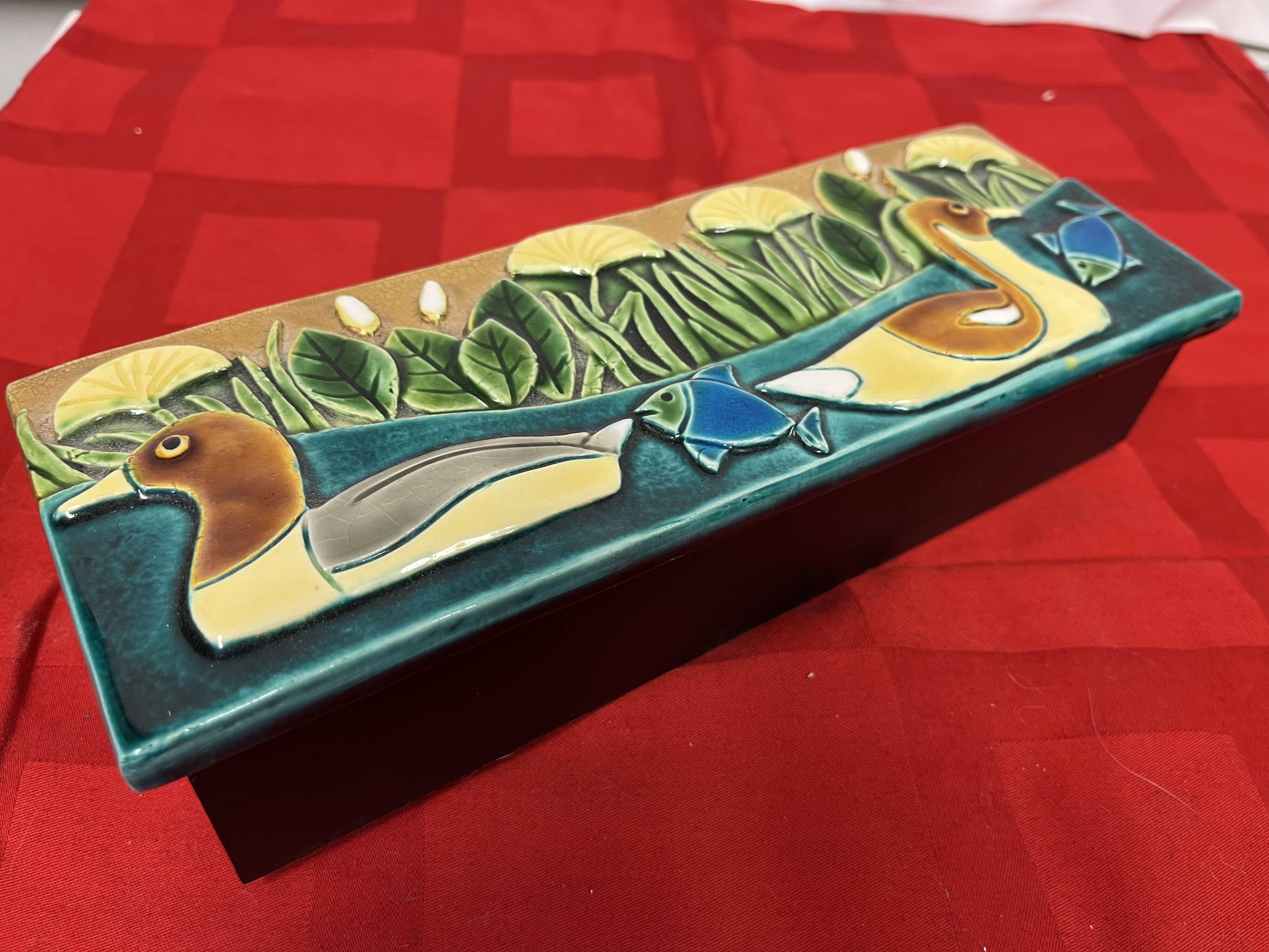 Ceramic duck box Mithe Espelt