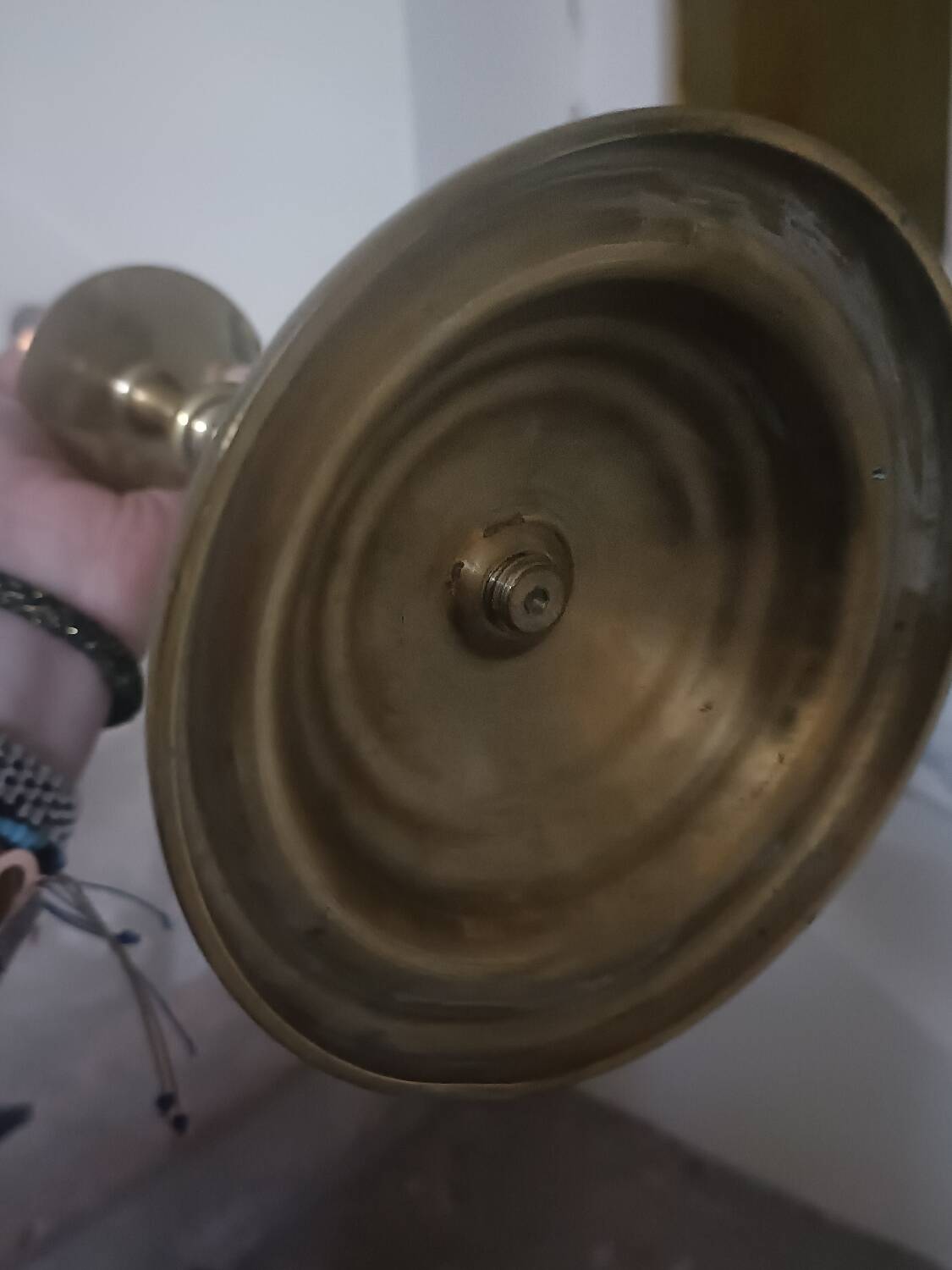 Pair of chiselled candlesticks