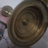 Pair of chiselled candlesticks