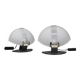 Pair of Italian midcentury table lamps by F. Fabbian, frosted glass, 1980s