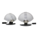Pair of Italian midcentury table lamps by F. Fabbian, frosted glass, 1980s