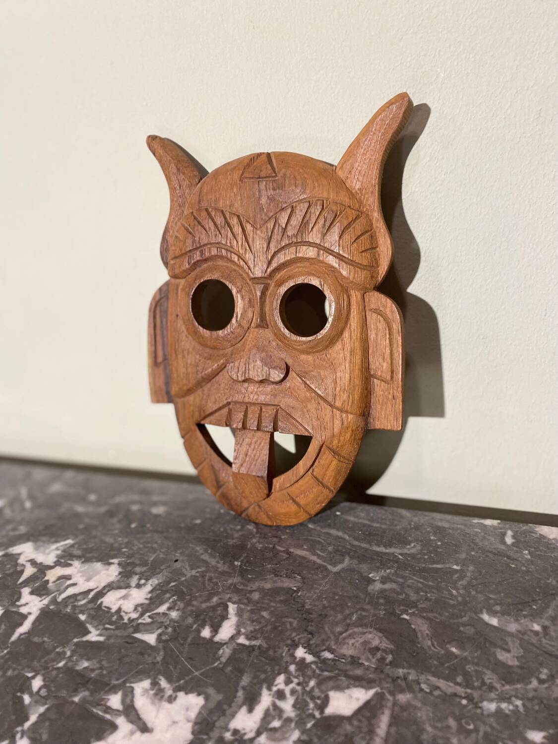 Handmade wooden mask