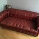 Sofa chesterfield 2-3 places leather bordeaux