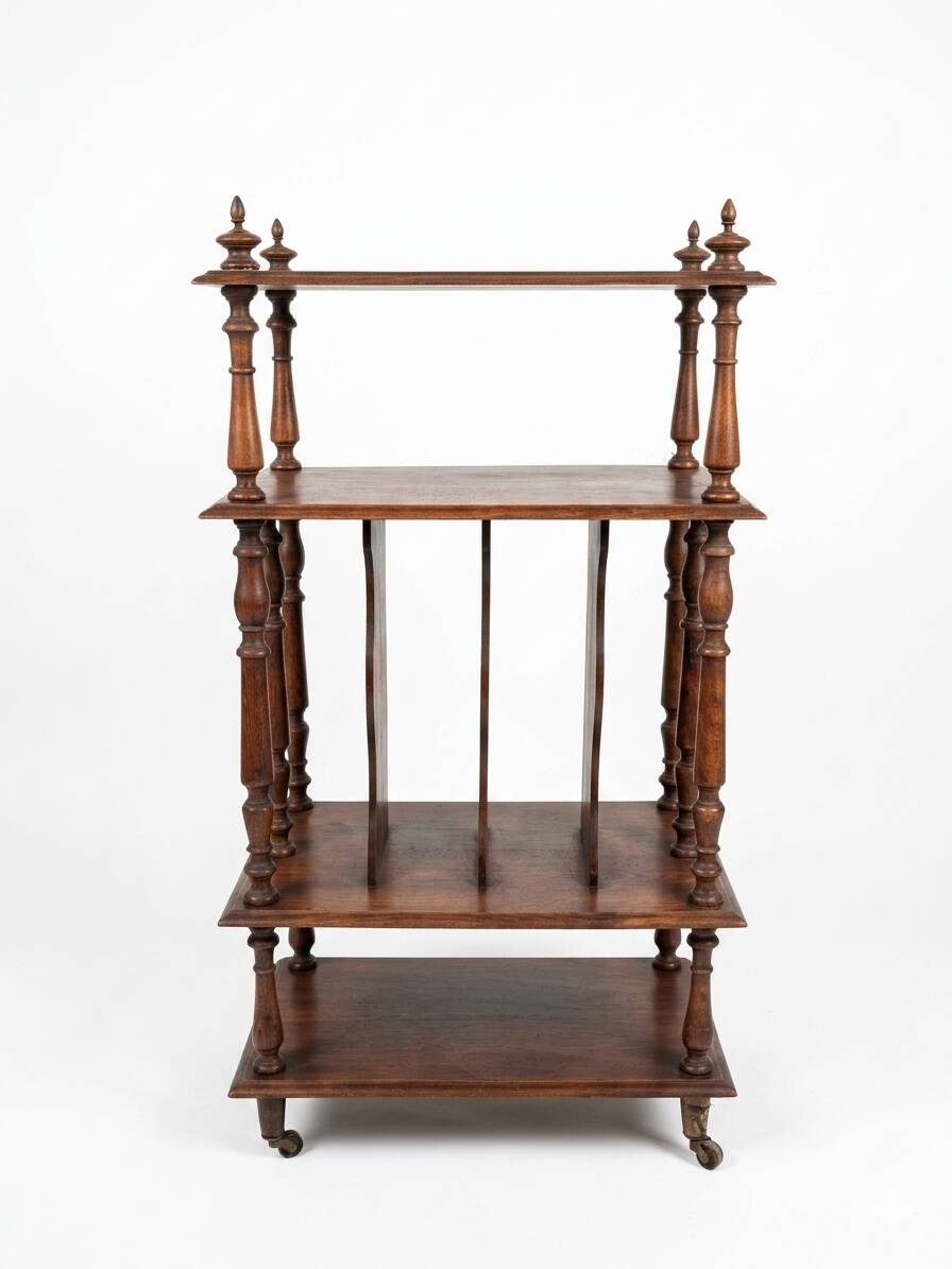 Antique walnut music cabinet