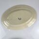 Large oval ironstone dish, "Damas" pattern by Sarreguemines, late 19th century, grey-black.