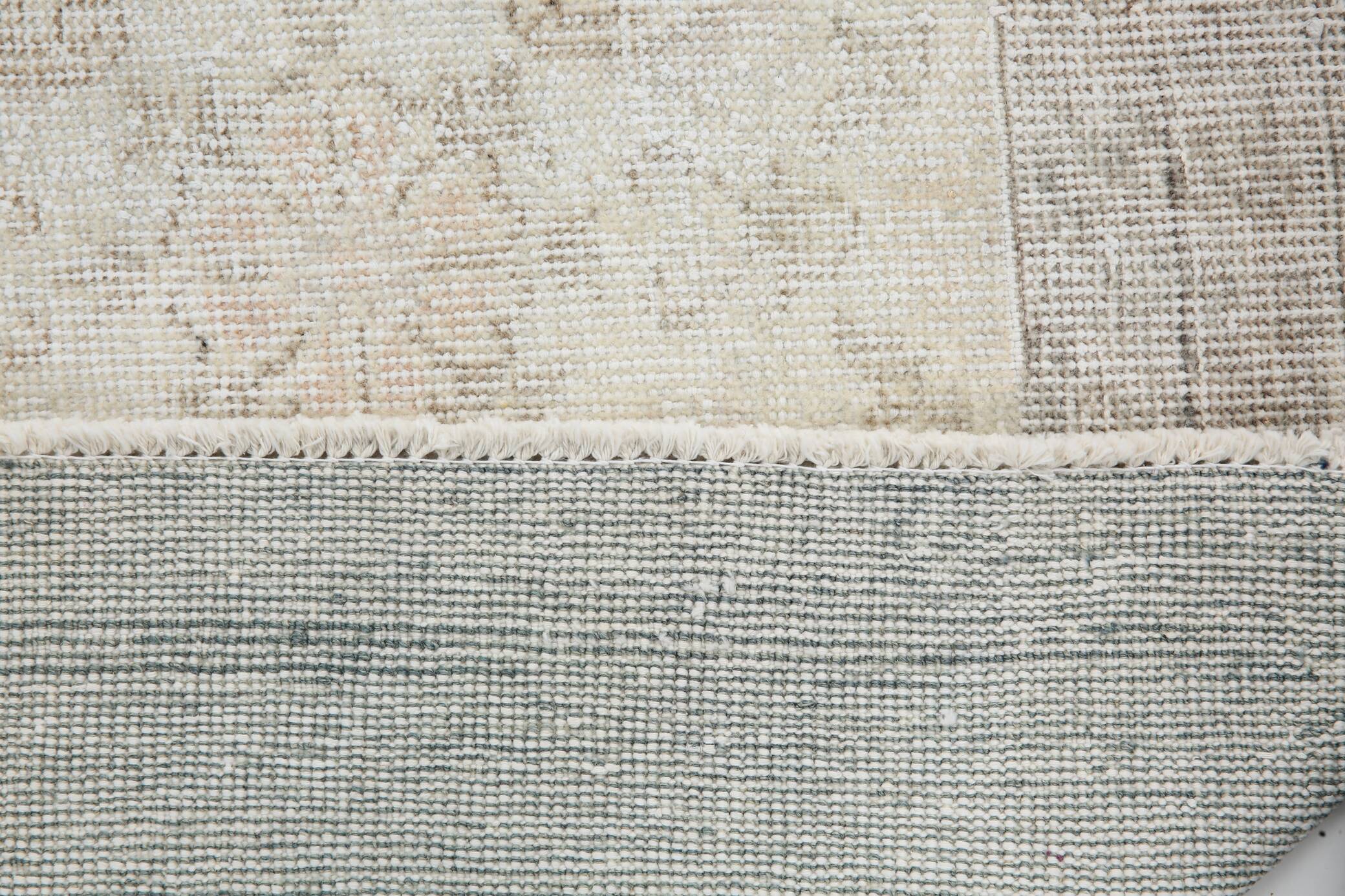 3x11 Rugs For Hallway Beige & Blue Vintage Runner Rug, 82x338Cm