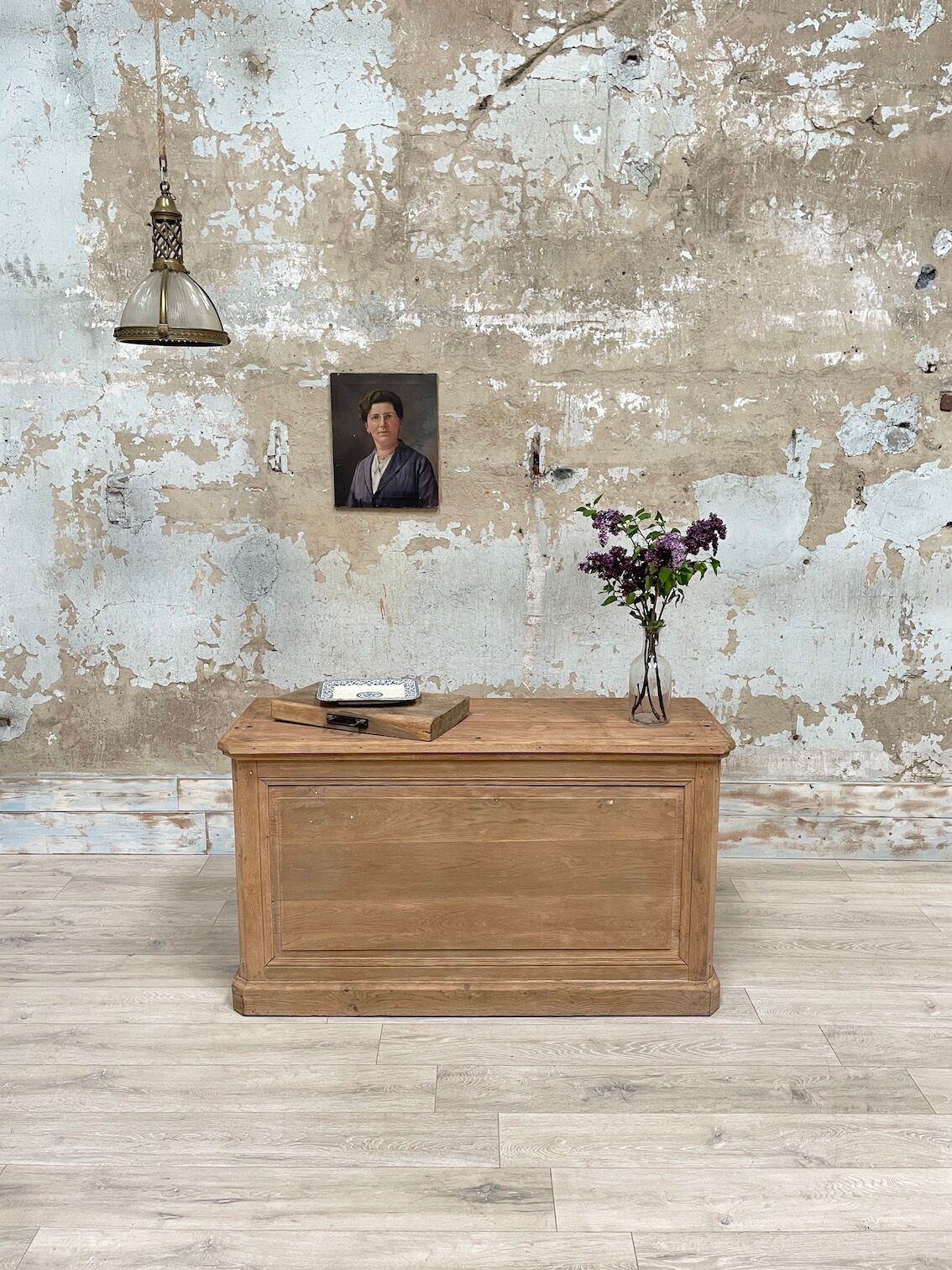 Bank store counter with drawers, circa 1900.