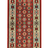 Vintage Turkish Sarkoy, 1960s Handmade Flat Woven Wool Area Rug- 98x181cm