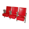 Ensemble de trois fauteuils cinéma années 50