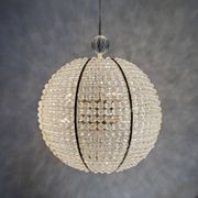 Brass & acrylic ball hanging lamp pendant by Emil Stejnar, 1950s
