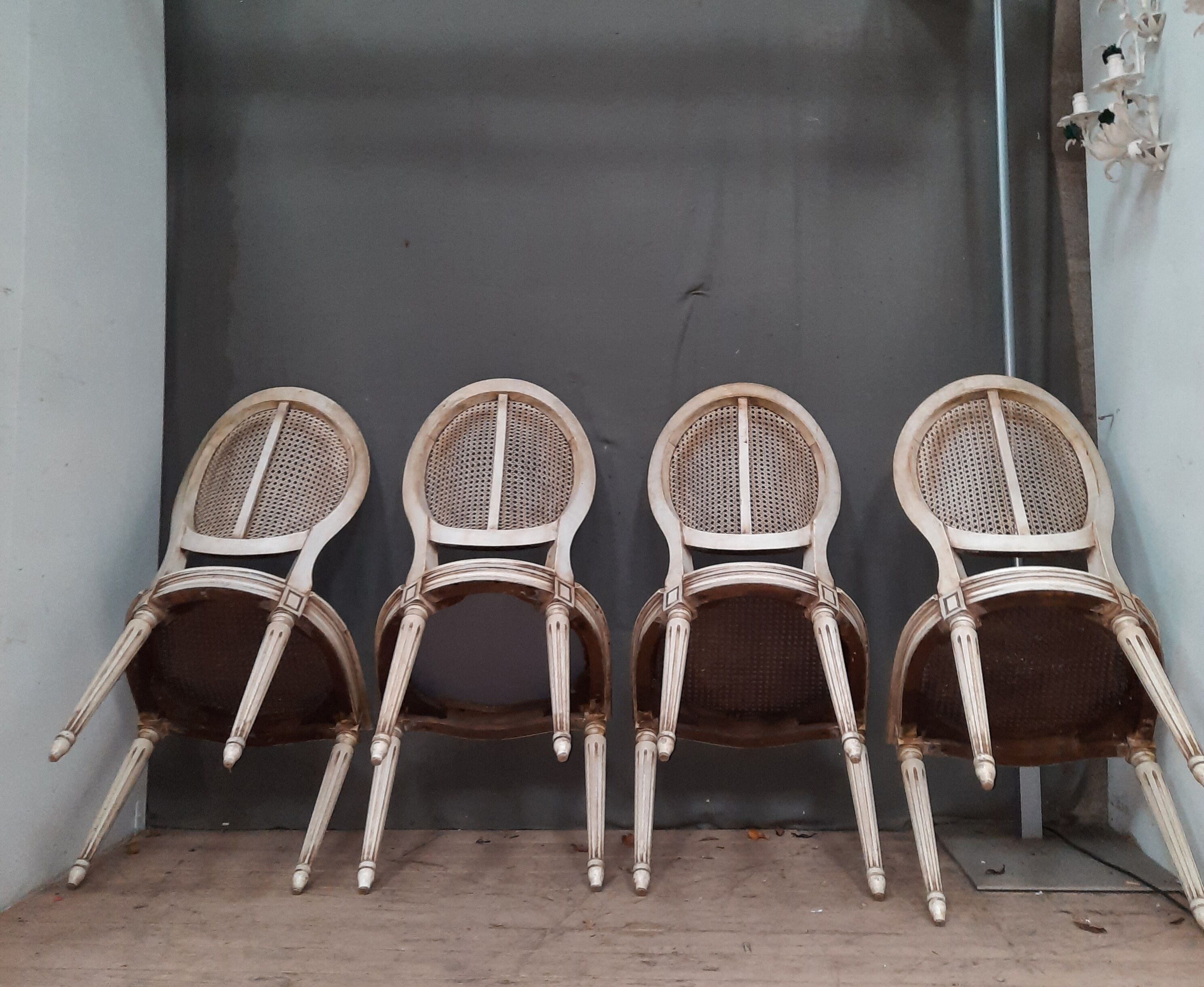 Suite of 4 Louis XVI style chairs