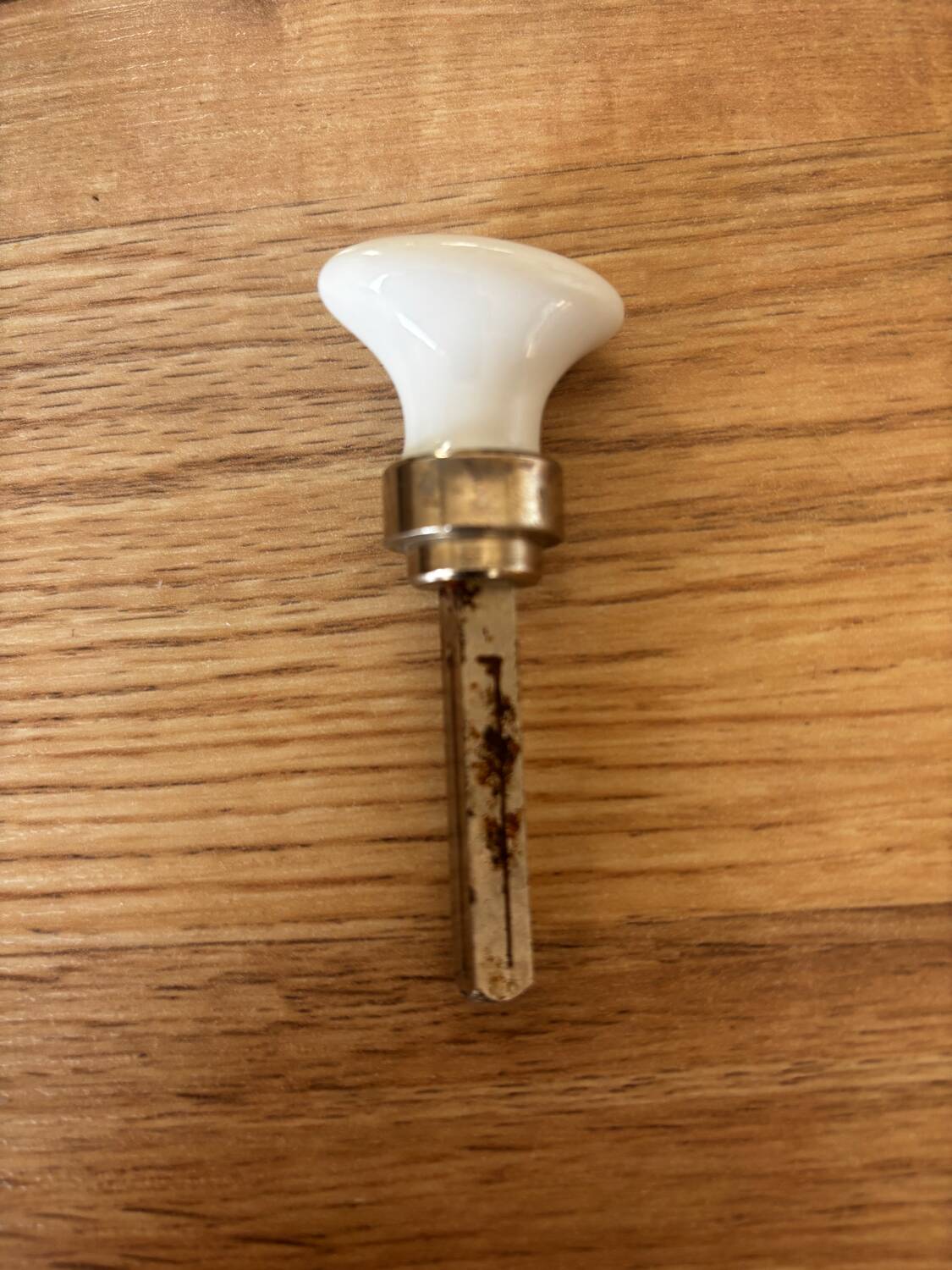 Antique porcelain bathroom toilet lock knob