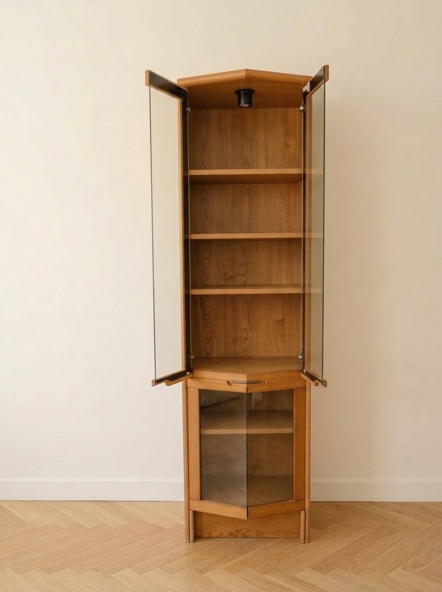 Antique wooden display cabinet