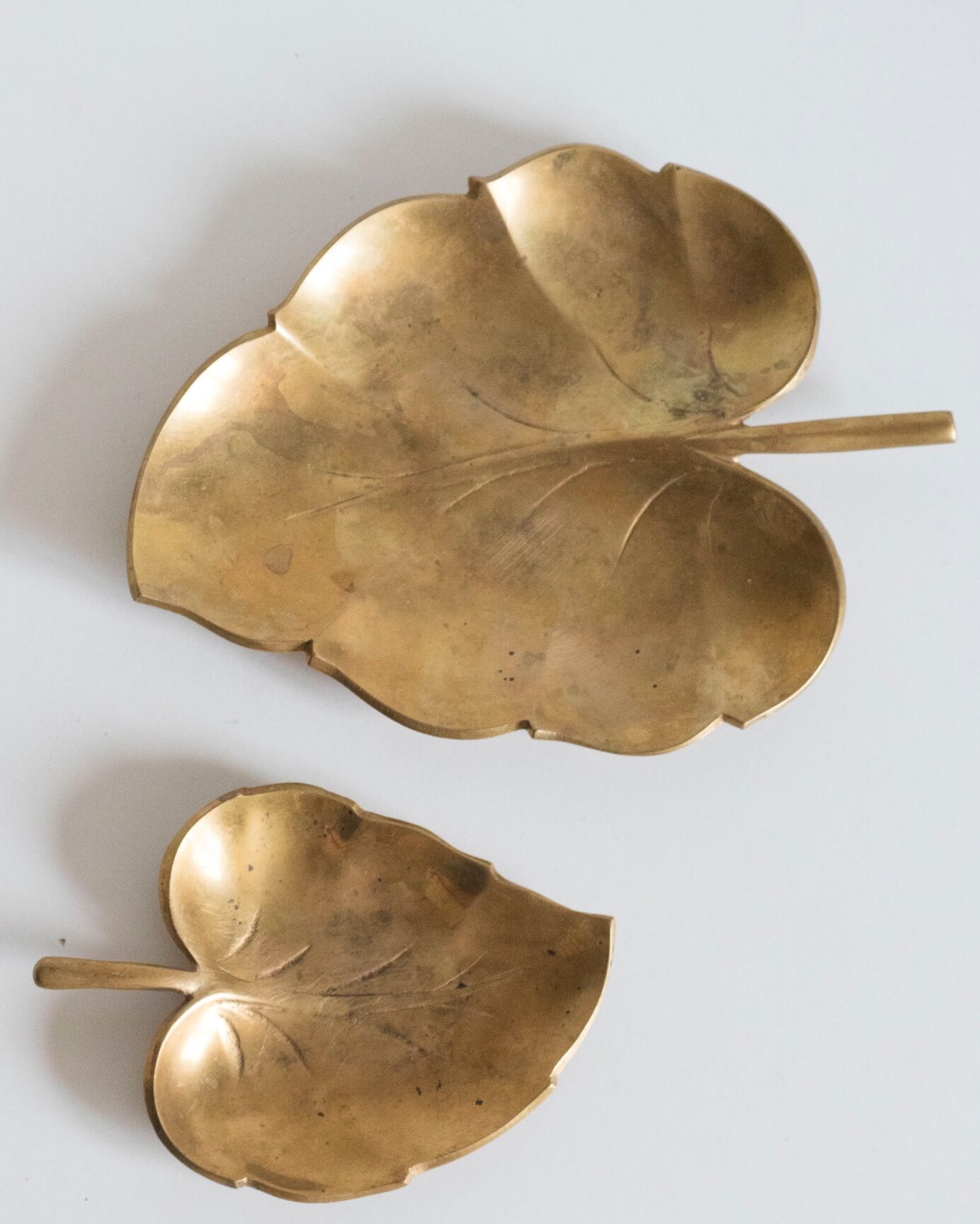 Empty old brass leaf bags