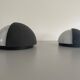 Round black metal wall lights, small and large set, by Bega, 1970s, Germany.