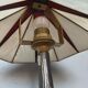 Honsel Tiffany-style table lamp, cream and red glass shade, 1970s