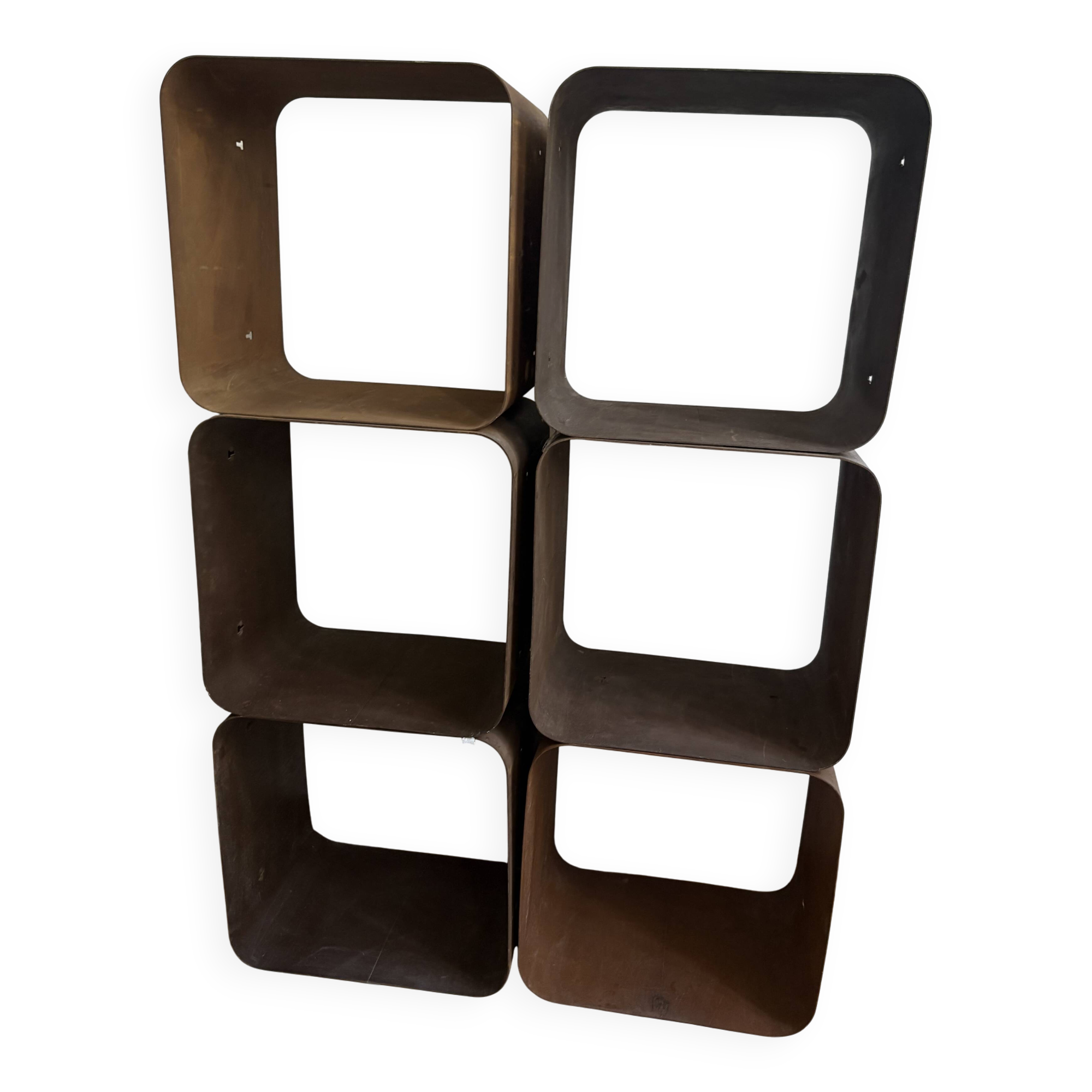 Set of 6 Corten Steel Cubes / Modules