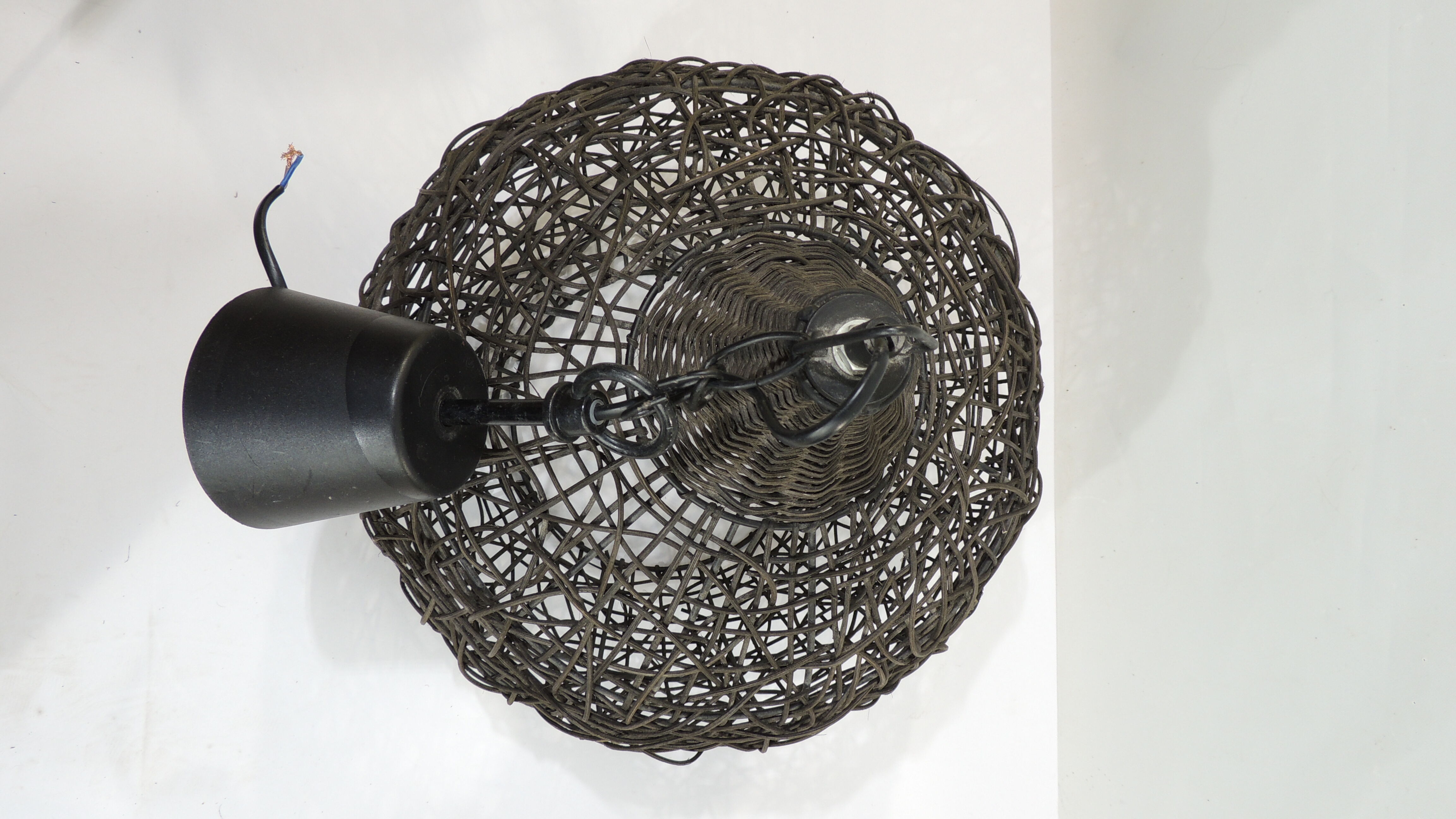 Brown rattan pendant lamp