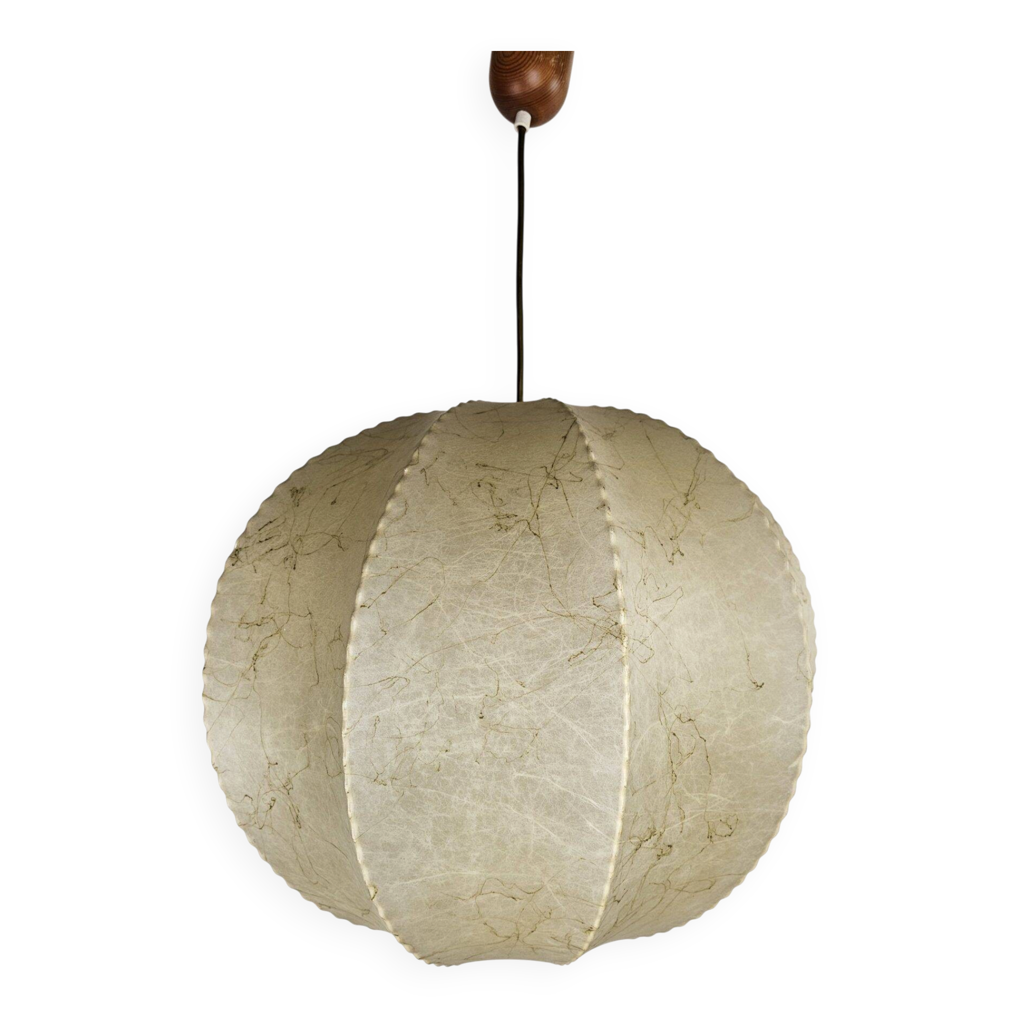 Large cocoon pendant lamp with beautiful grain from Italy 50 cm