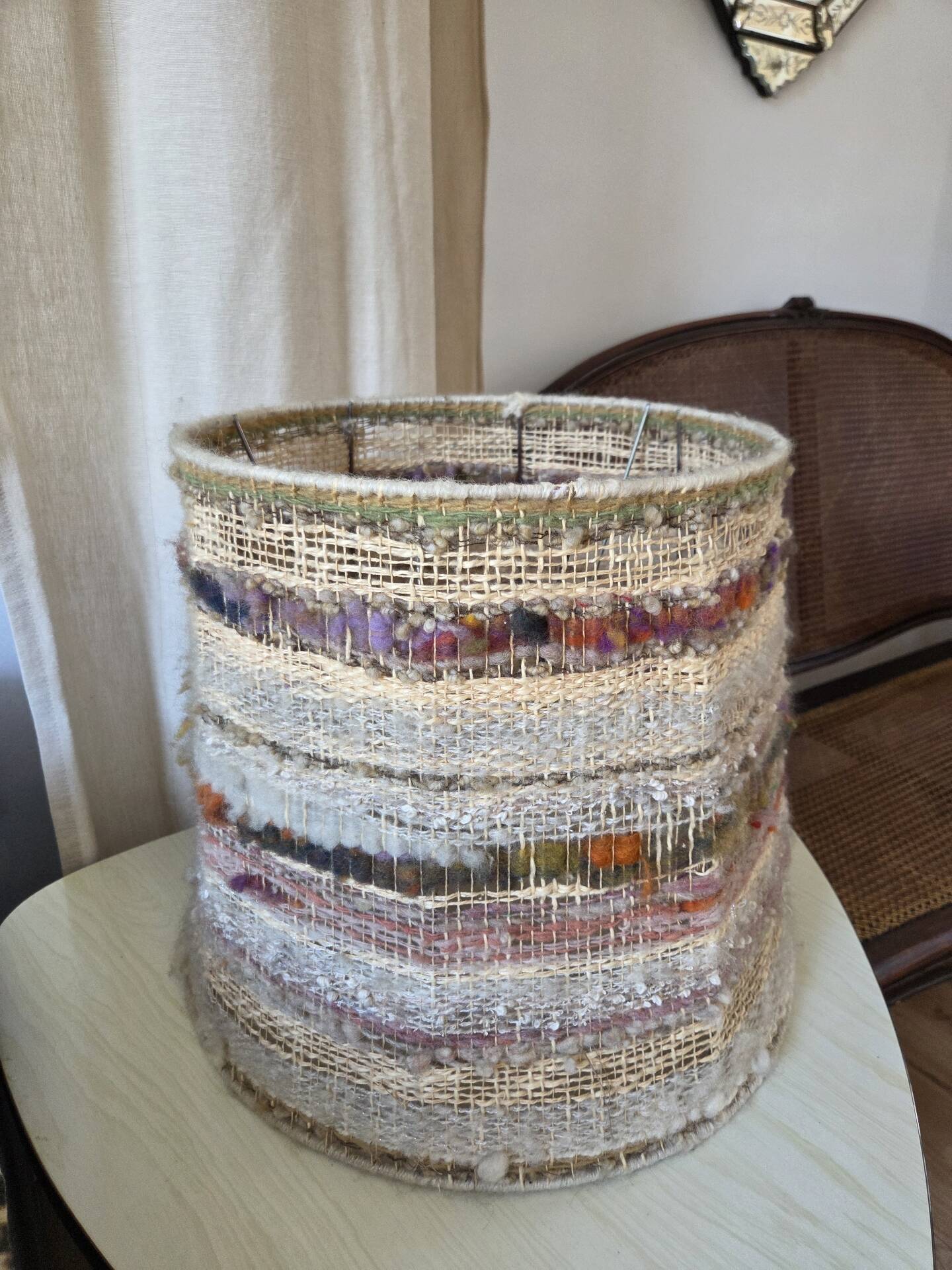 Vintage wool lampshade