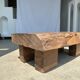 Asian solid wood quadripod brutalist coffee table H30 L81 l42