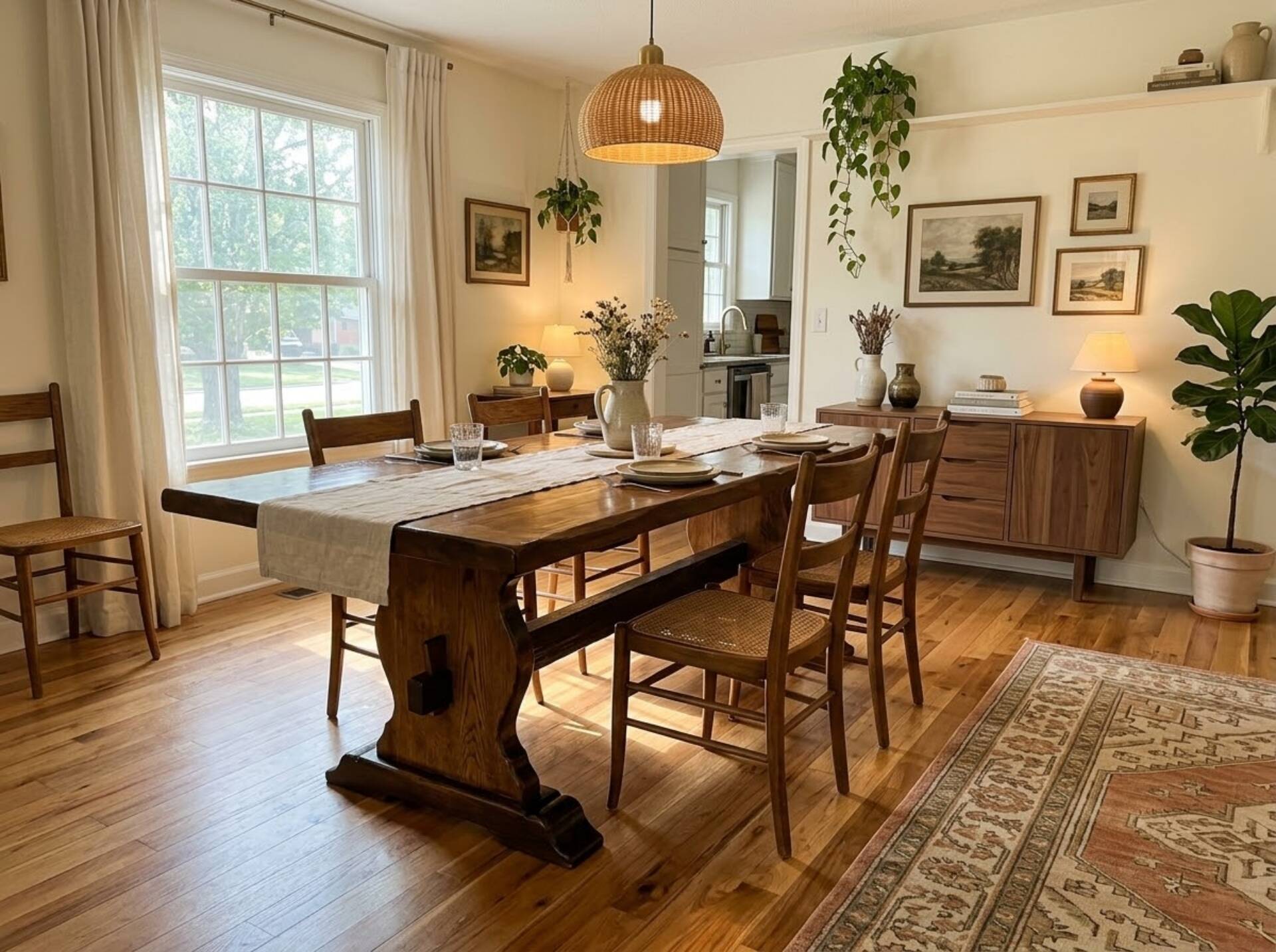 Monastery table in oak