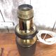 Old vintage golden & brown metal lamp base