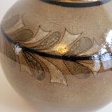 Vintage enameled stoneware vase 1960