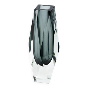 Vase sommerso à facettes, - verre murano