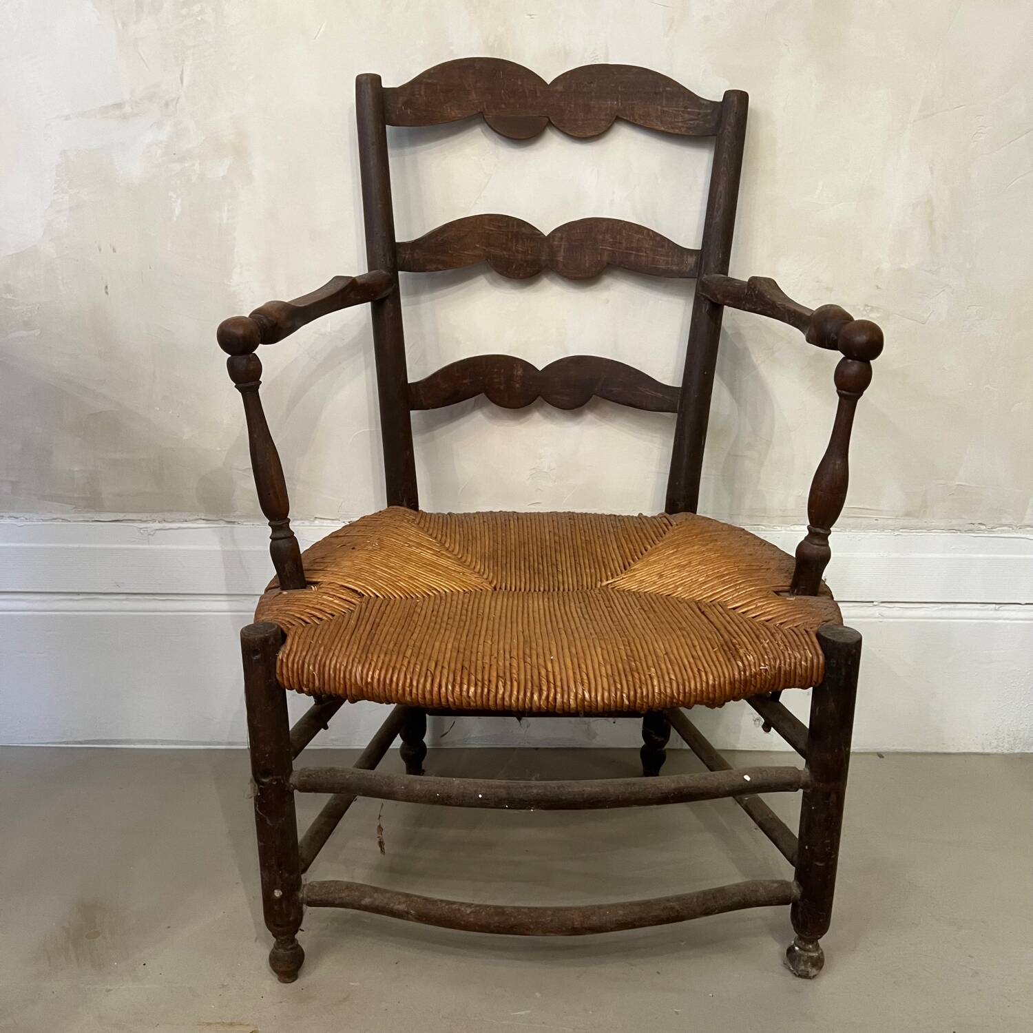 Fauteuil paillé Provençal du XVIII Eme siècle