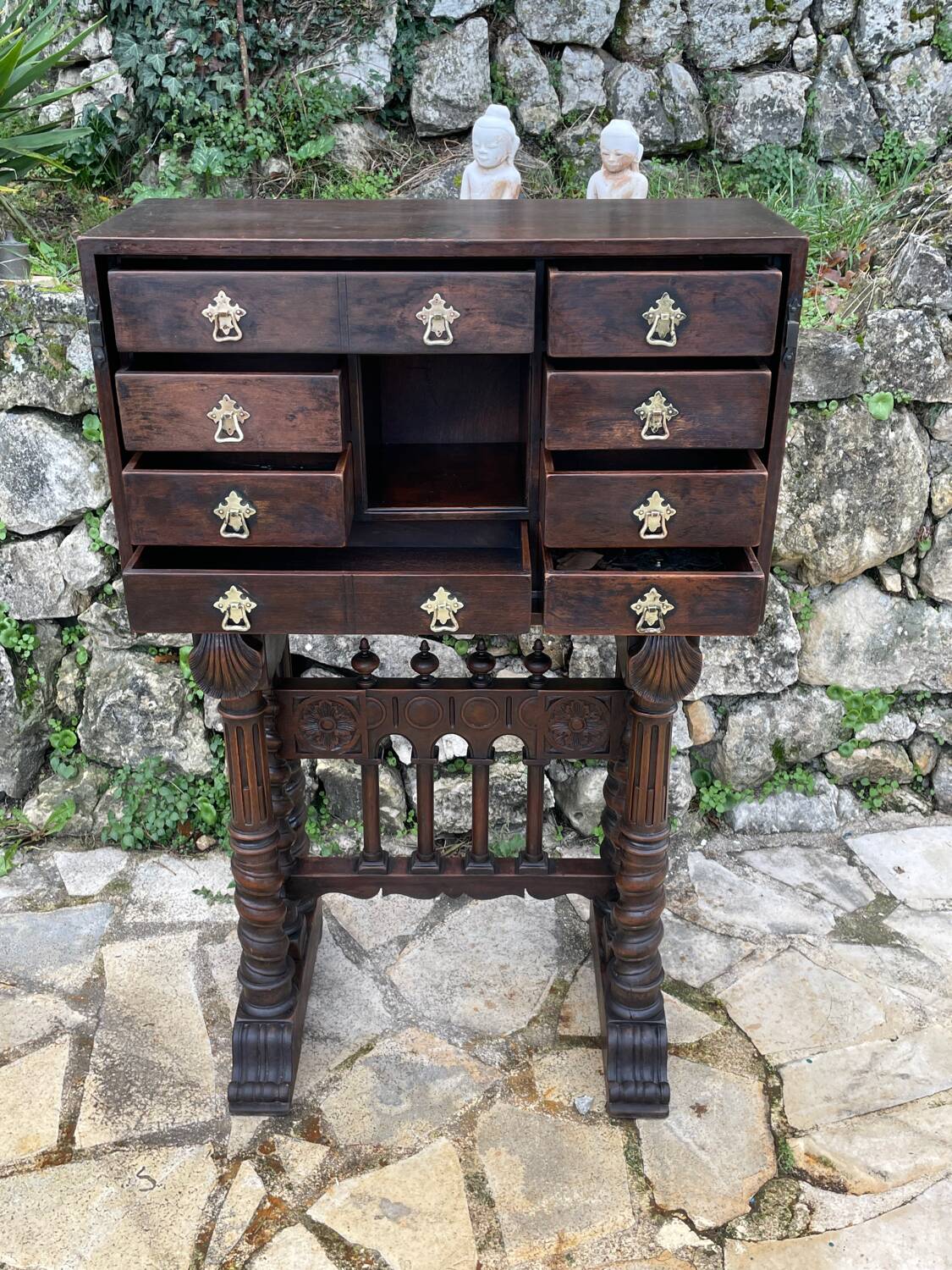 Spanish Vargueno Walnut Cabinet