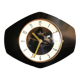 Vintage formica clock silent wall clock "Junghans golden black"