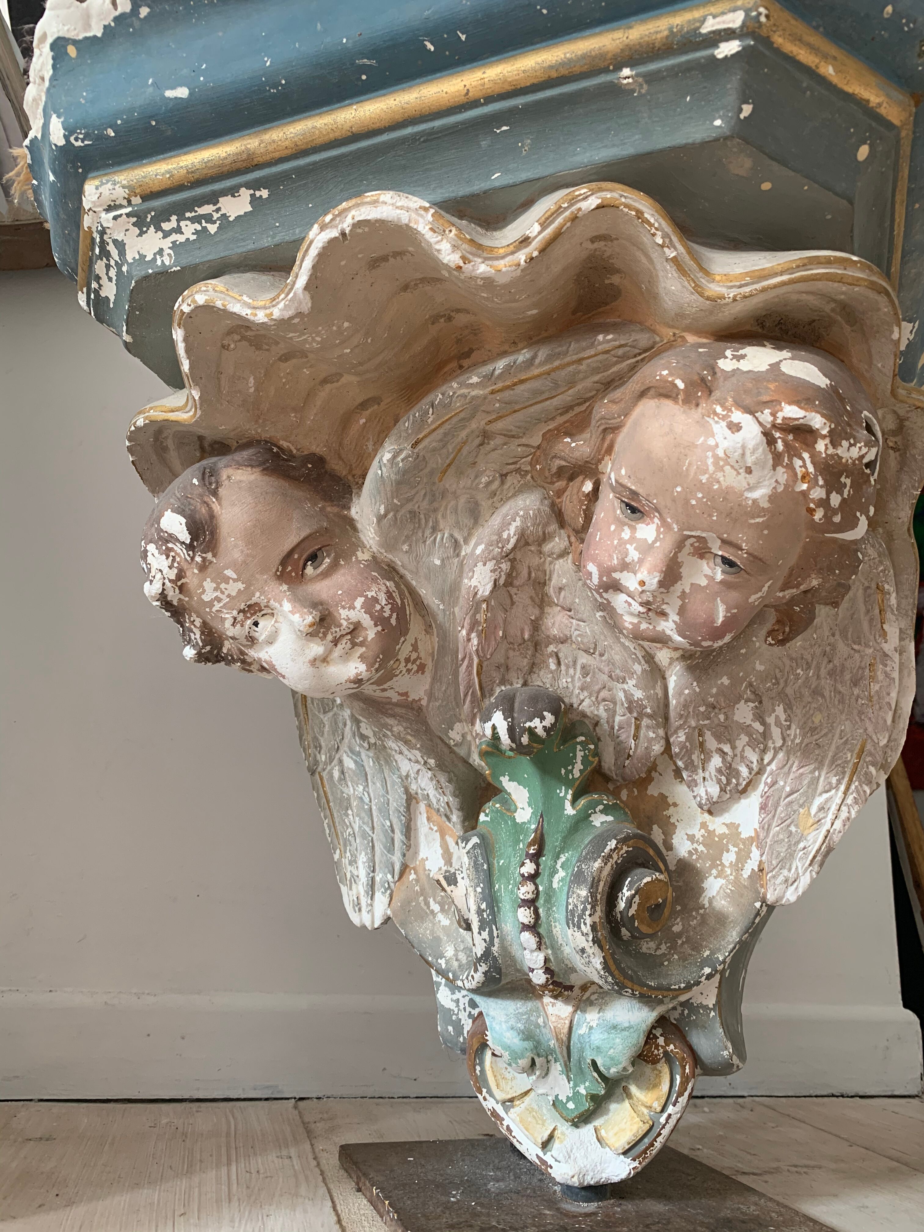 Polychrome plaster console