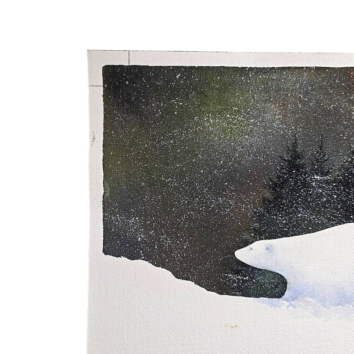 Olivier Dunrea Gouache It's Snowing Page 1, from 2000