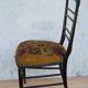 Napoleon III chair in blackened wood and golden fillets 19th.
