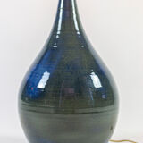 Lampe en grès émaillé vert et bleu, années 1970