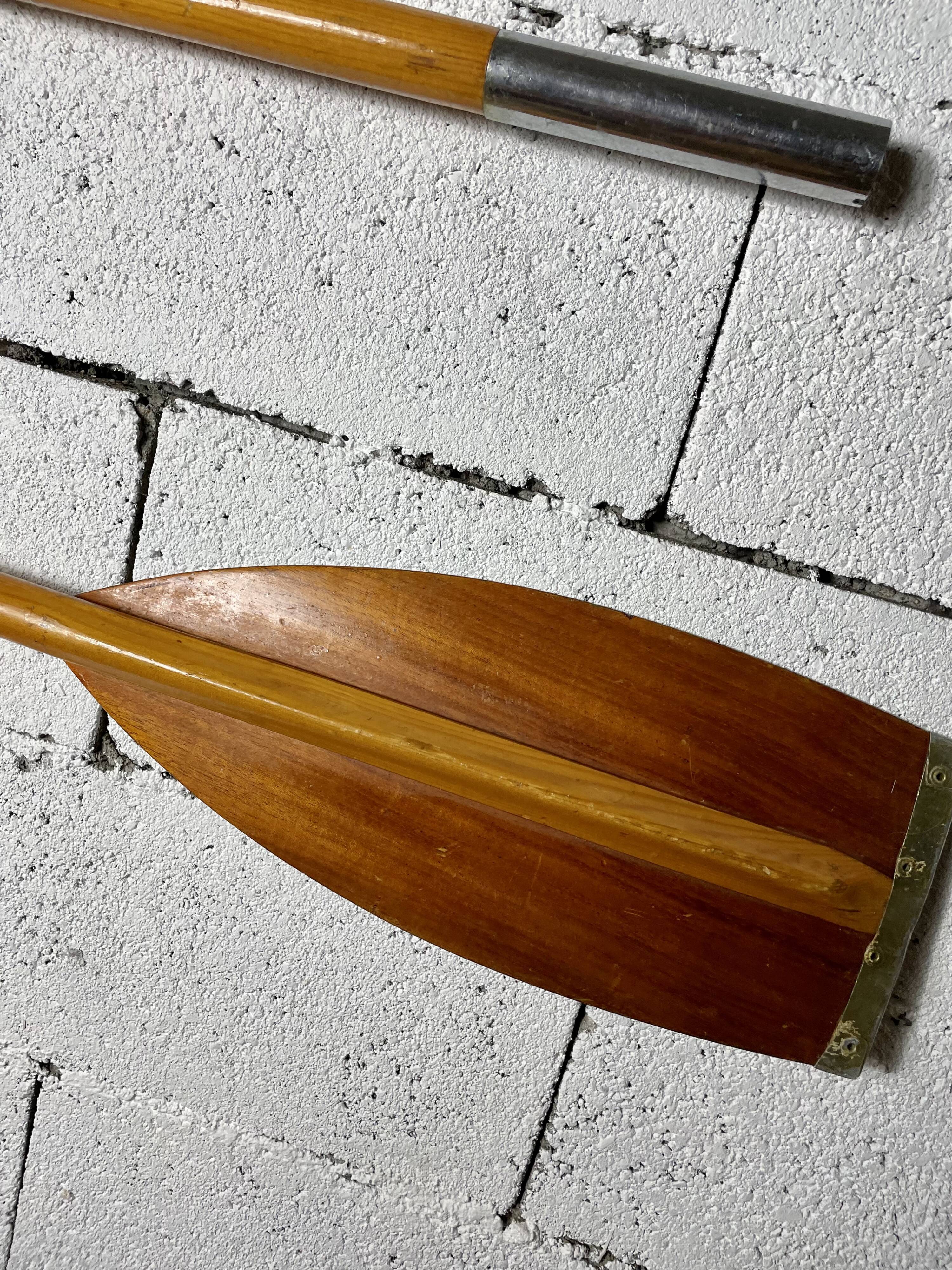 Pair of old wooden paddles