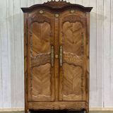 Wedding armoire from Rennes dated 1857 and signed François fils Denot.