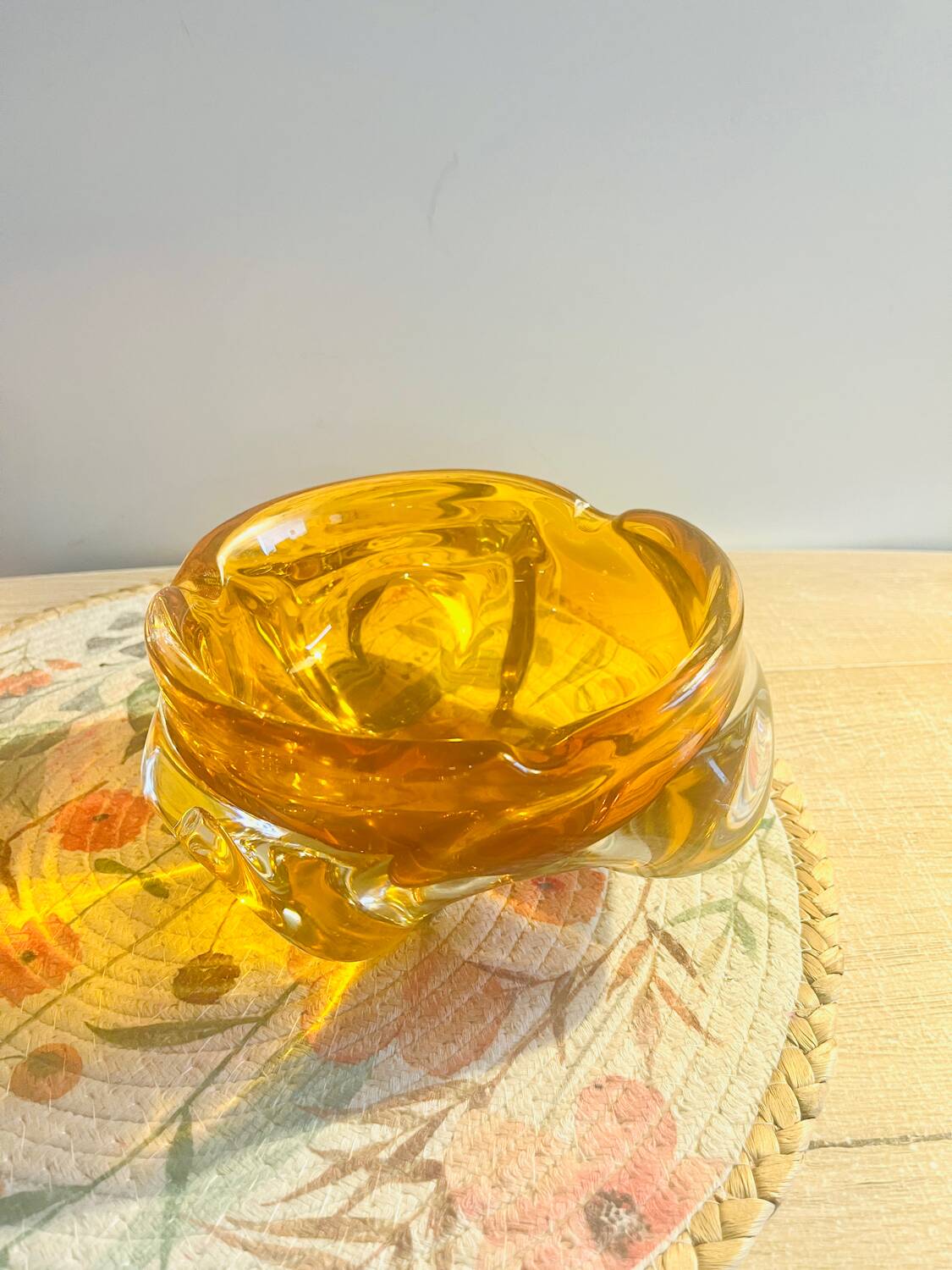 Murano ashtray year 60/70 orange