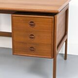 Teak Desk with 3 Drawers from GV Møbler, 1960s