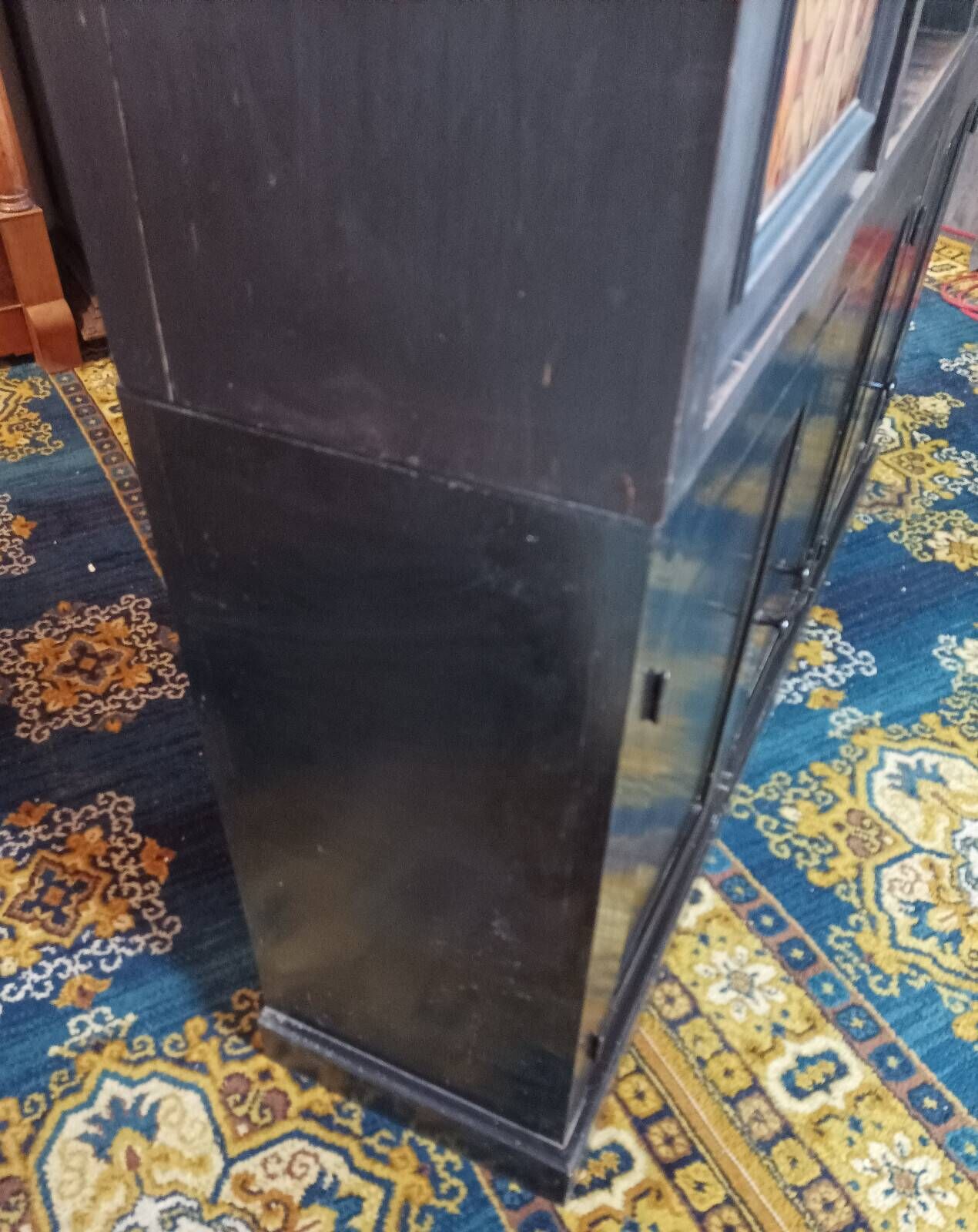 Vintage painted wooden bookshelf
