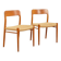 2 x vintage dining chairs | Niels Otto Møller | Model 75 | Teak